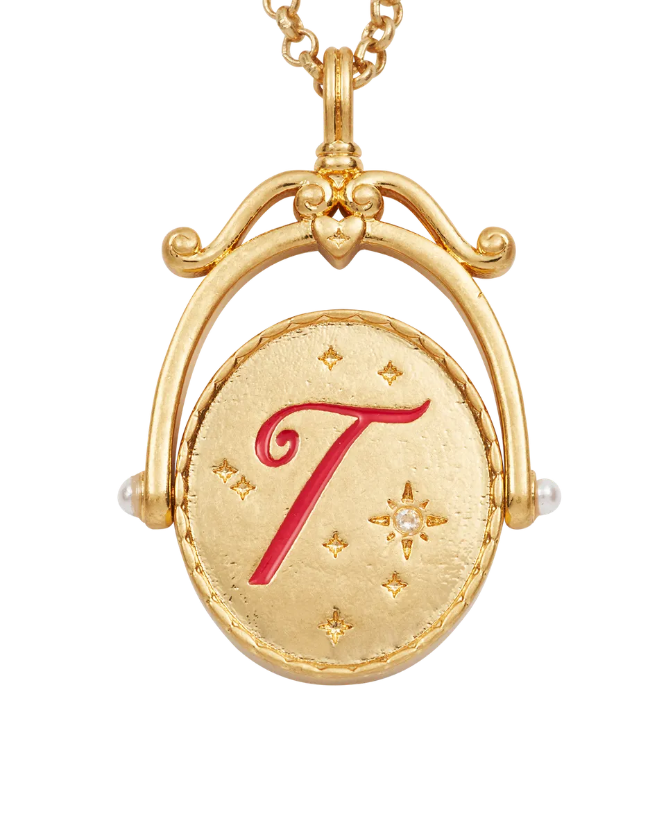 fable-england-t-initial-tulip-halskette-gold-spinner-tulpe image 1