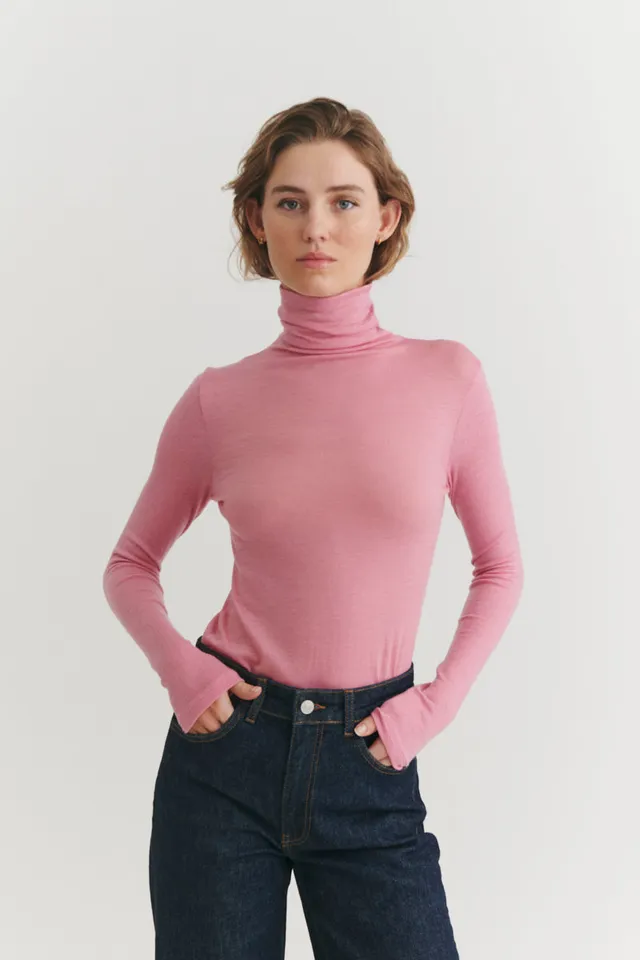 basic-apparel-rinja-t-neck-rollkragenshirt-cashmere-rose-wolle image 1