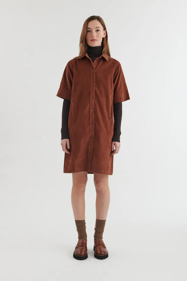basic-apparel-millu-dress-hemdkleid-tortoise-shell-bio image 1