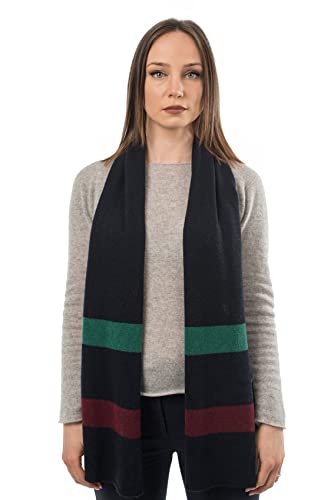 dalle-piane-cashmere-schal-gestreift-100-kaschmir-blau image 6