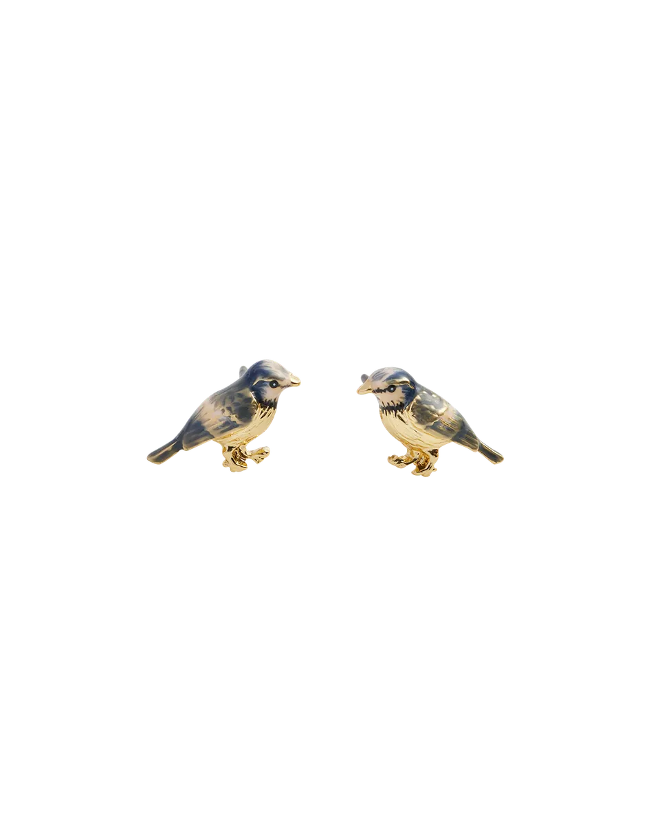 fable-england-blaumeise-ohrstecker-emaille-blau-gold-ohrringe image 1