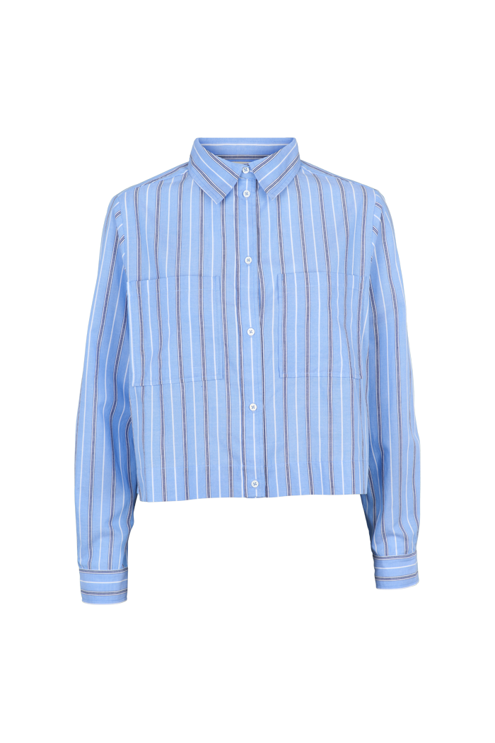 basic-apparel-siba-shirt-damen-bluse-cropped-gestreift image 7