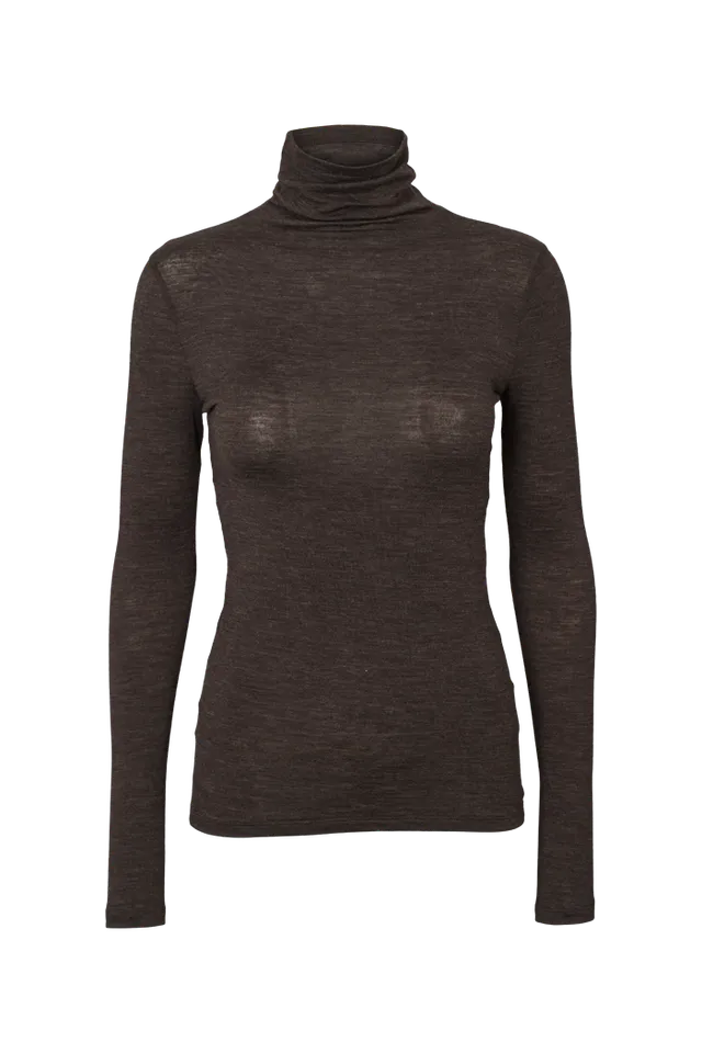basic-apparel-rinja-t-neck-chocolate-wolltop-damen-wolle image 1