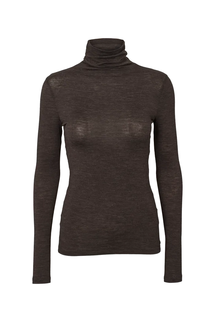 basic-apparel-rinja-t-neck-chocolate-wolltop-damen-wolle image 1