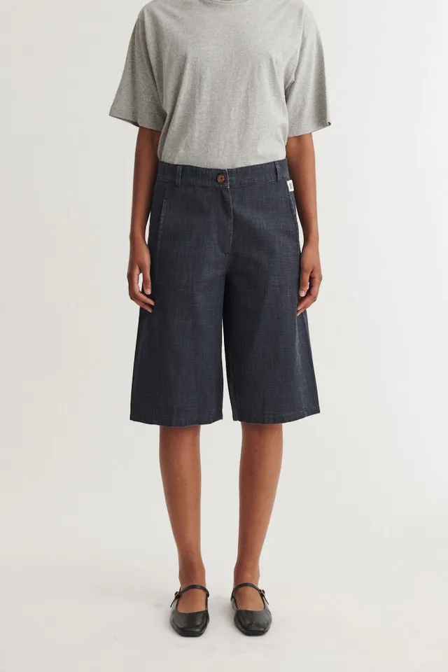 basic-apparel-senia-long-shorts-asphalt-bio-baumwolle image 1