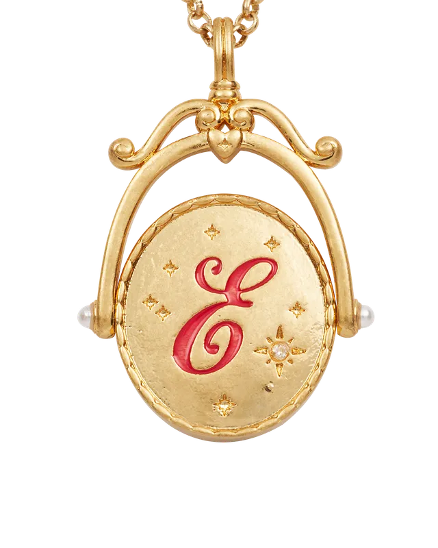 fable-england-echinacea-initial-kette-e-gold image 1