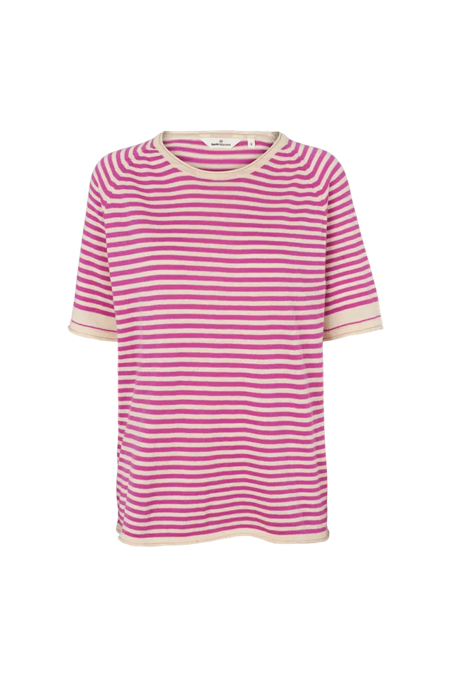 basic-apparel-soya-ss-mini-stripe-t-shirt-birch-lila image 1