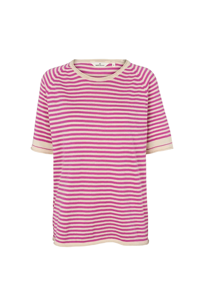 basic-apparel-soya-ss-mini-stripe-t-shirt-birch-lila image 1