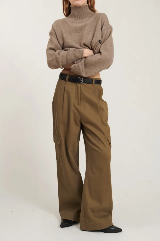 basic-apparel-creol-cargo-pants-hose-capers-green-bio-baumwolle image 1