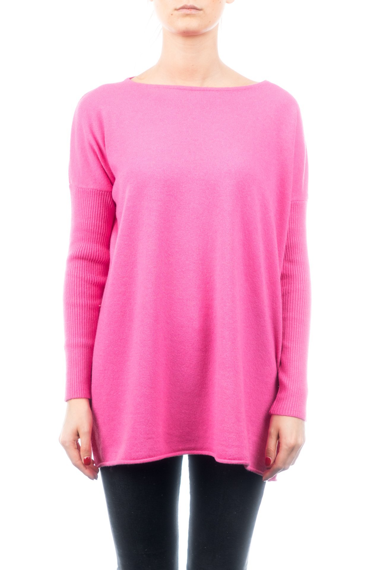dalle-piane-cashmere-sweater-maxi-pullover-blau-woll-kaschmir image 4