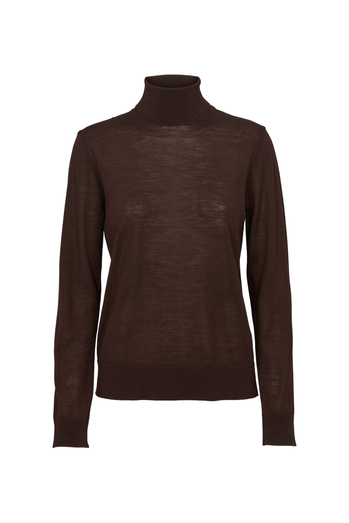 basic-apparel-vera-roll-neck-pullover-chocolate-torte-merino image 5