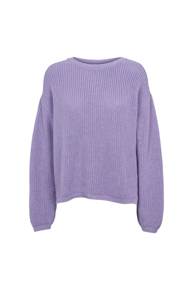 basic-apparel-suna-sweater-pullover-violett-bio-baumwolle image 1