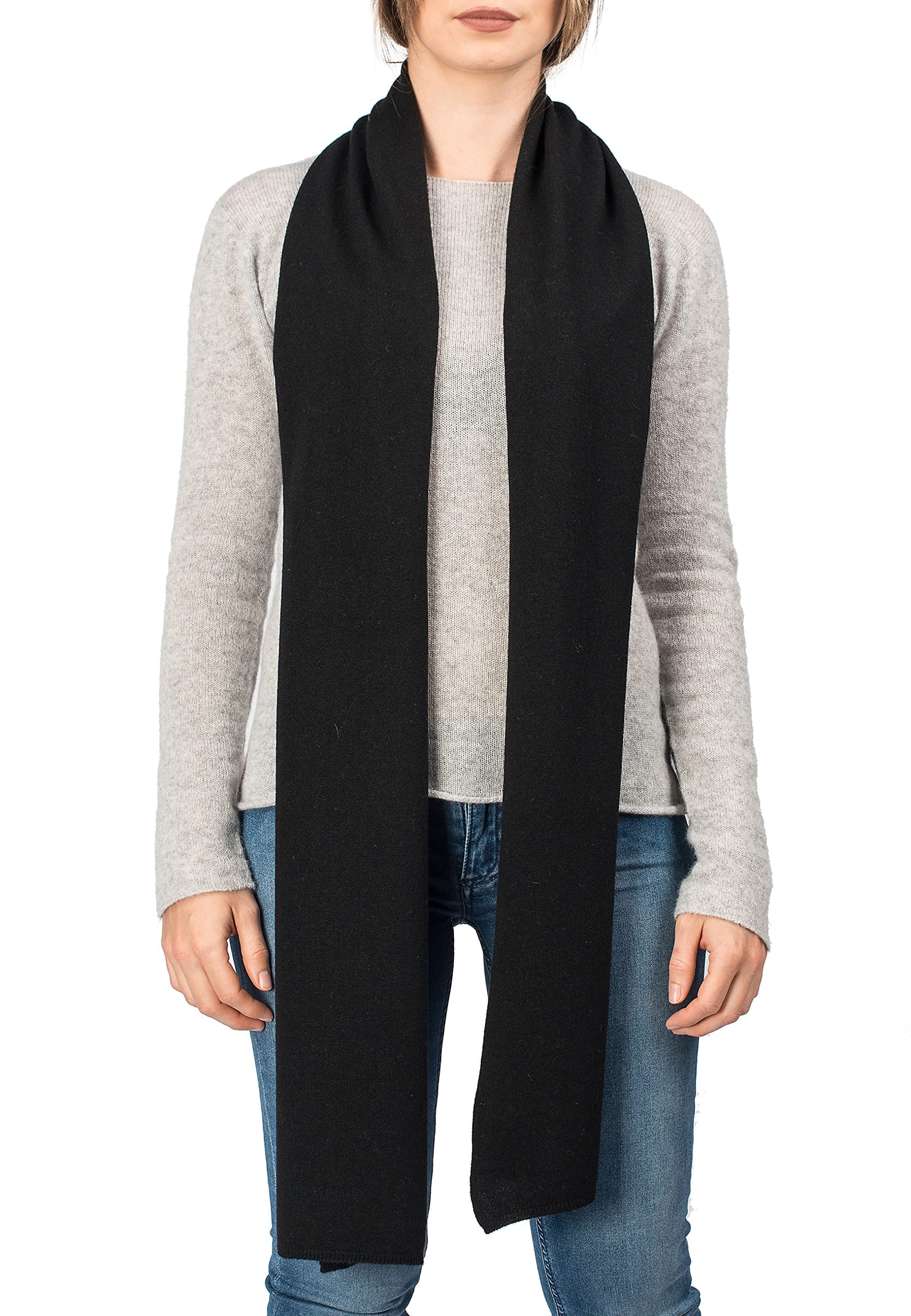 dalle-piane-scarf-uni-kaschmir-woll-mix-schal-schwarz image 2