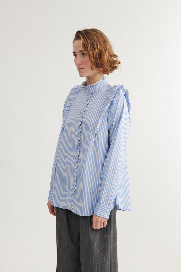 basic-apparel-silje-frill-shirt-ba430-02-bluse-riviera-gestreift image 3