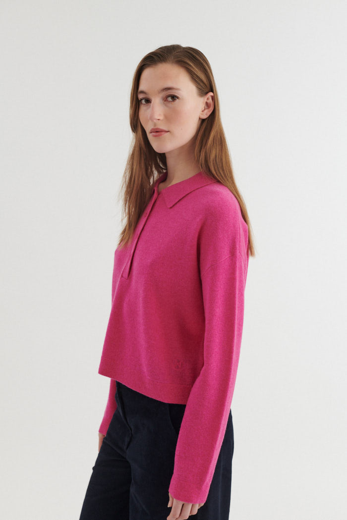 basic-apparel-selem-polo-strickpullover-purple-orchid-merino image 2