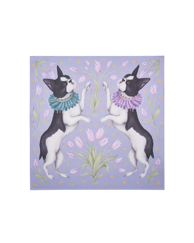 fable-england-catherine-rowe-pet-portraits-frenchie-tuch-lavendel image 1