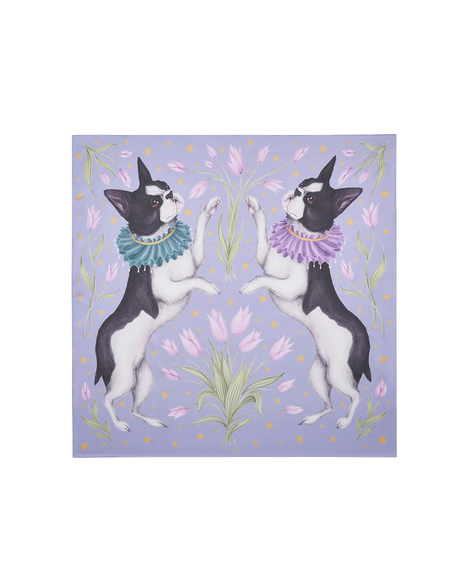 fable-england-catherine-rowe-pet-portraits-frenchie-tuch-lavendel image 1