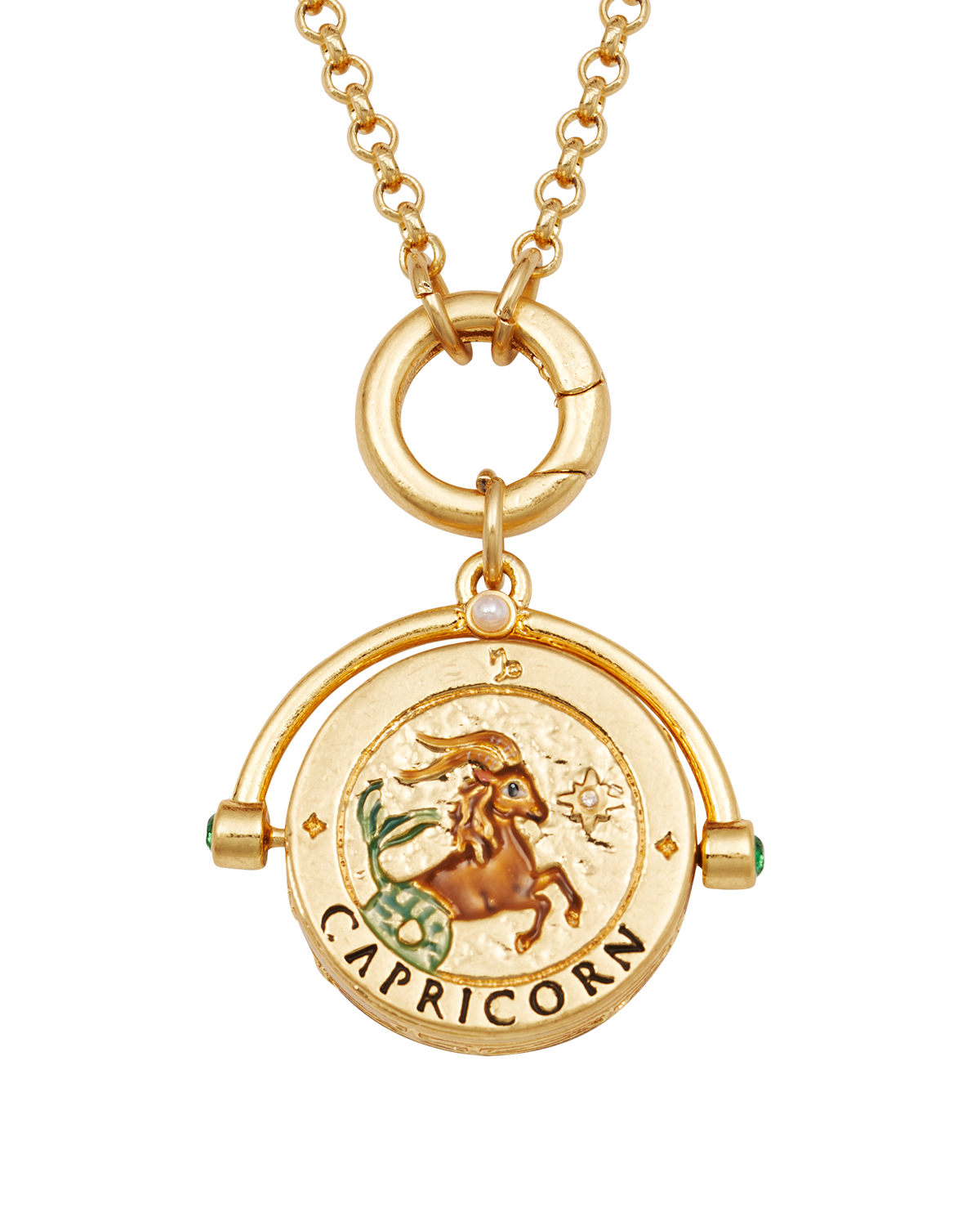 fable-england-capricorn-spinner-kette-gold-steinbock image 1