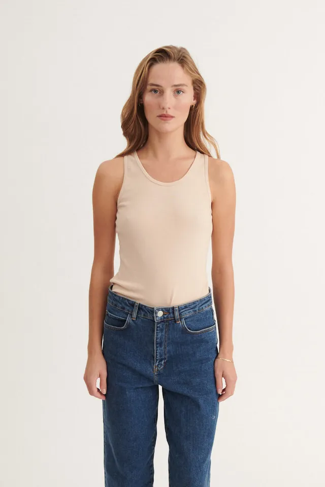 basic-apparel-ludmilla-tank-top-smokey-grey-bio-baumwolle-ripp image 1
