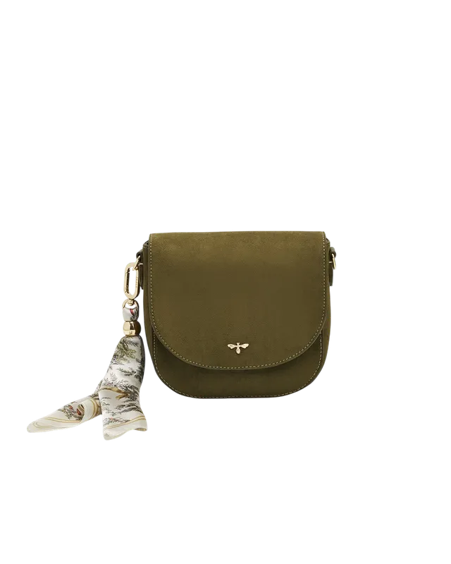 fable-england-beth-saddle-bag-khaki-faux-suede image 1