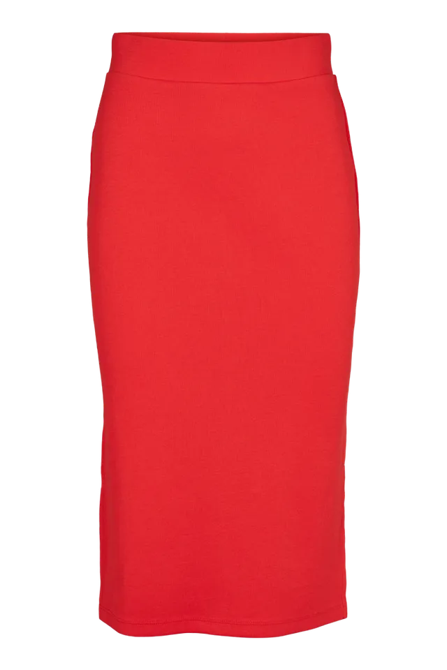 basic-apparel-ludmilla-long-skirt-high-risk-red-bio image 1