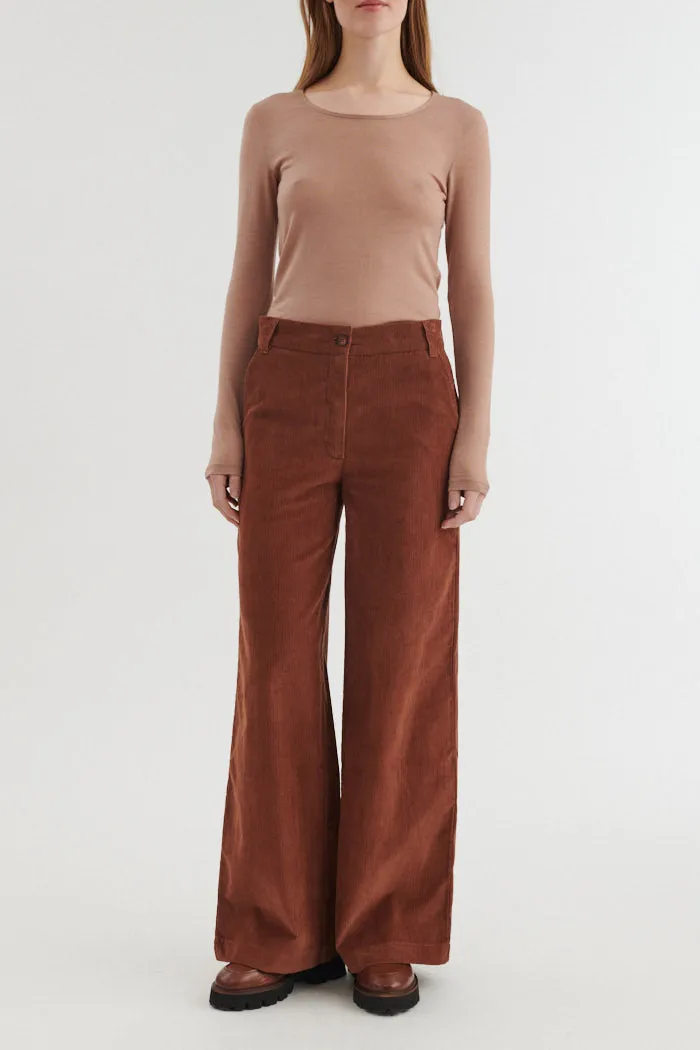 basic-apparel-millu-pants-cordhose-tortoise-bio image 1