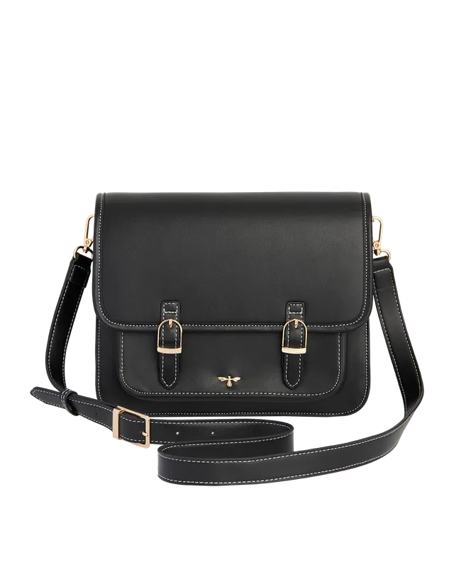fable-england-black-classic-satchel-handtasche-schwarz-pilz-futter image 1