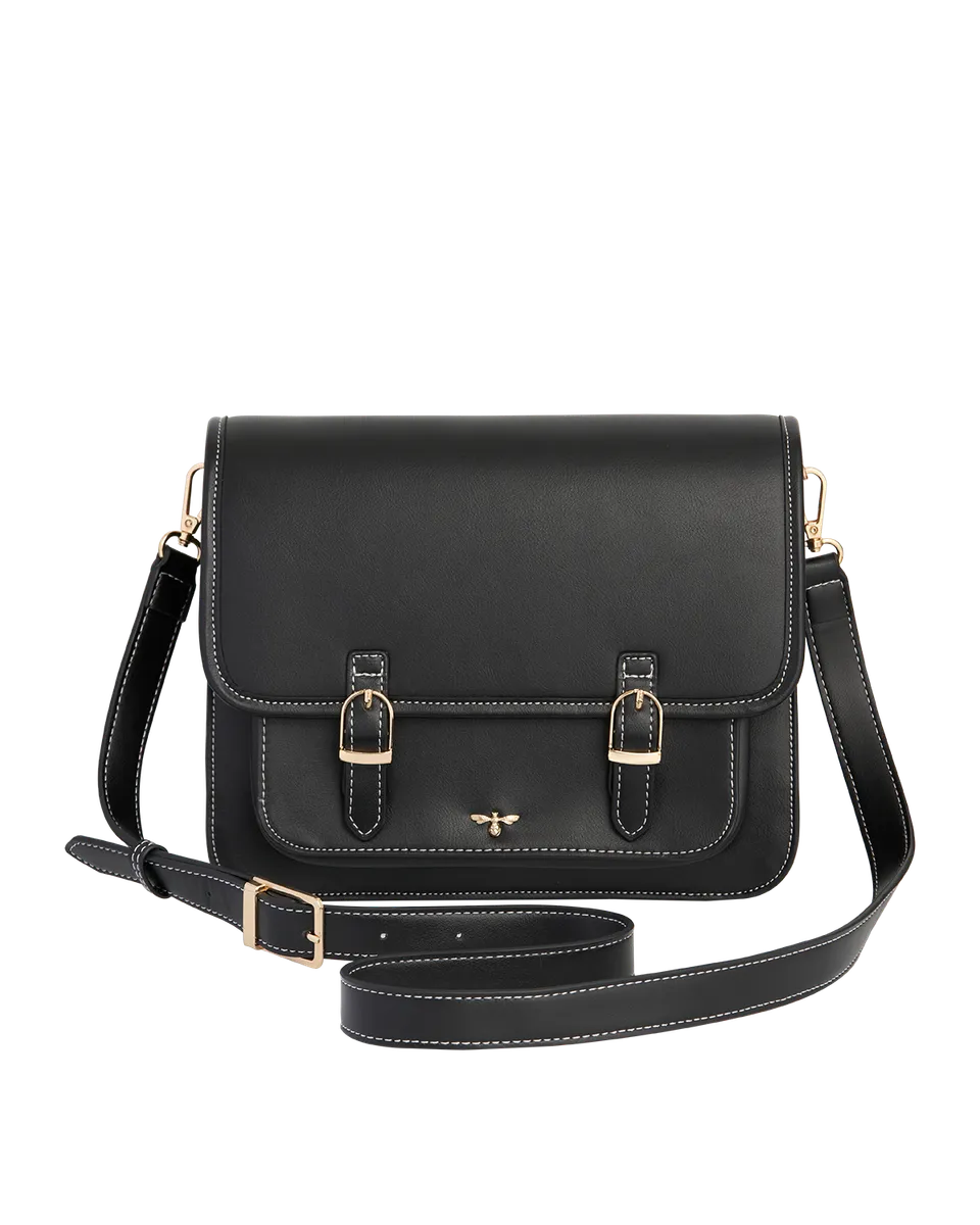 fable-england-black-classic-satchel-handtasche-schwarz-pilz-futter image 1