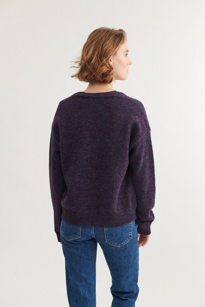 basic-apparel-lily-pocket-cardigan-bordeaux-wollmix-taschen image 4
