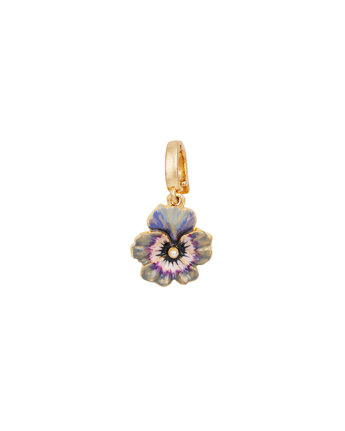 fable-england-pansy-pearl-charm-gold-violett-blume image 1