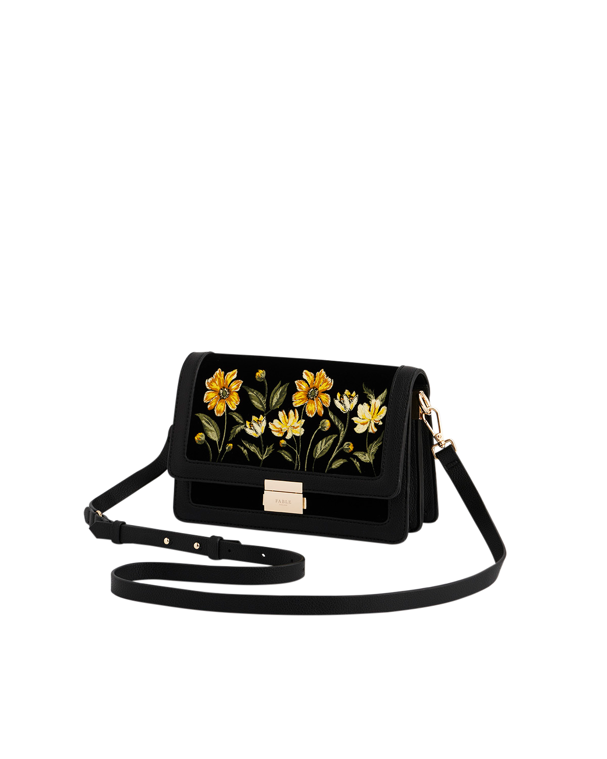 fable-england-botanical-foldover-tasche-schwarz-samt image 4