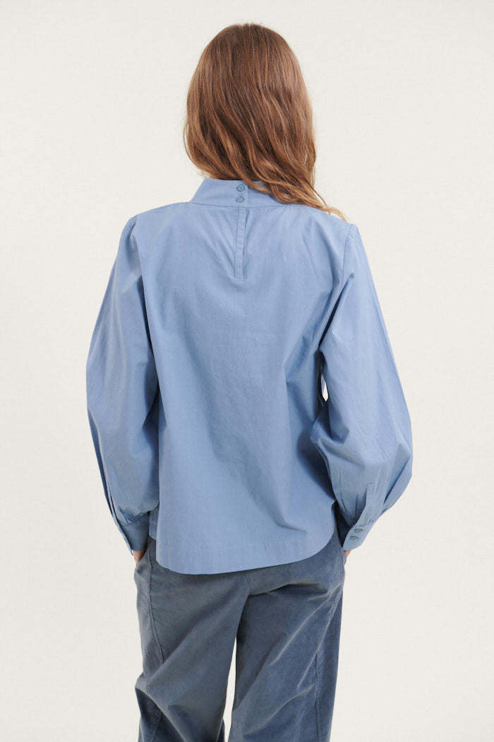 basic-apparel-milly-bluse-windward-blue-bio-baumwolle image 3