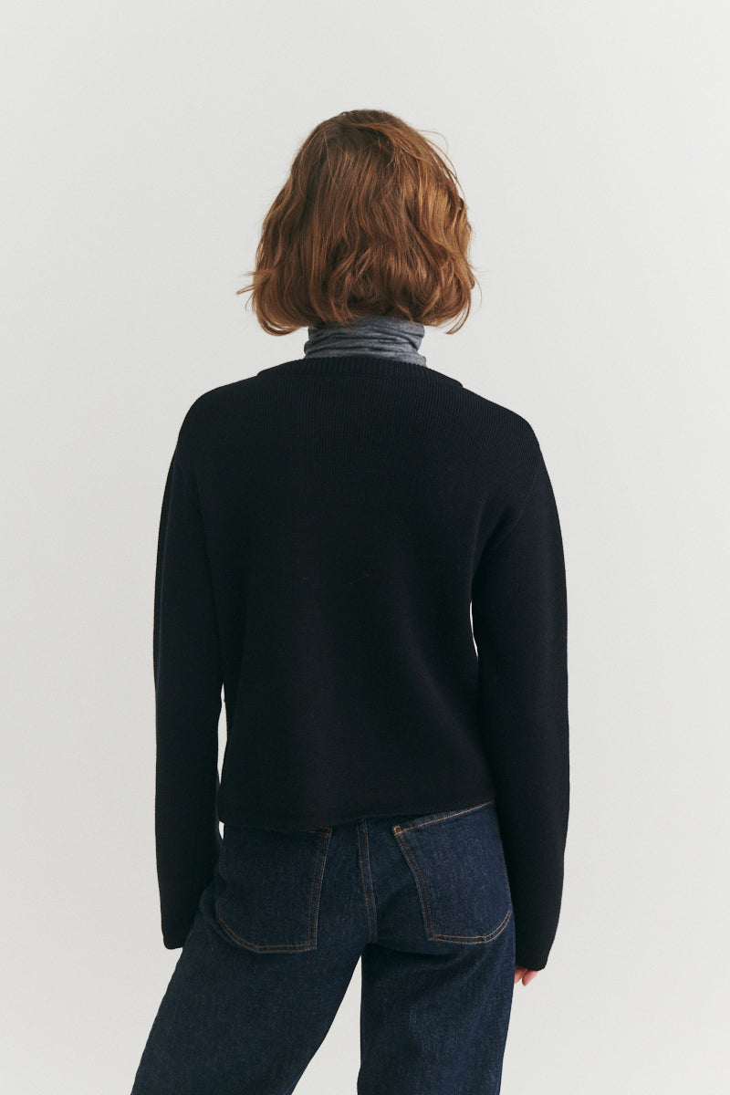 basic-apparel-sisa-jacket-strickjacke-schwarz-bio-baumwolle image 4