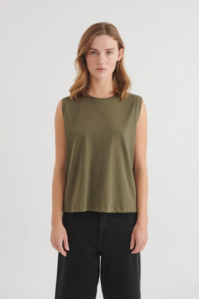 basic-apparel-raja-tank-top-army-bio-baumwolle image 1