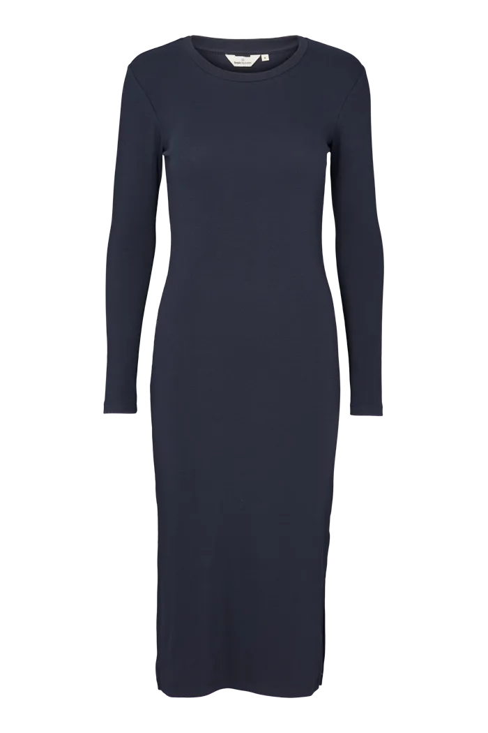 basic-apparel-ludmilla-long-dress-kleid-blau-bio-baumwolle image 1
