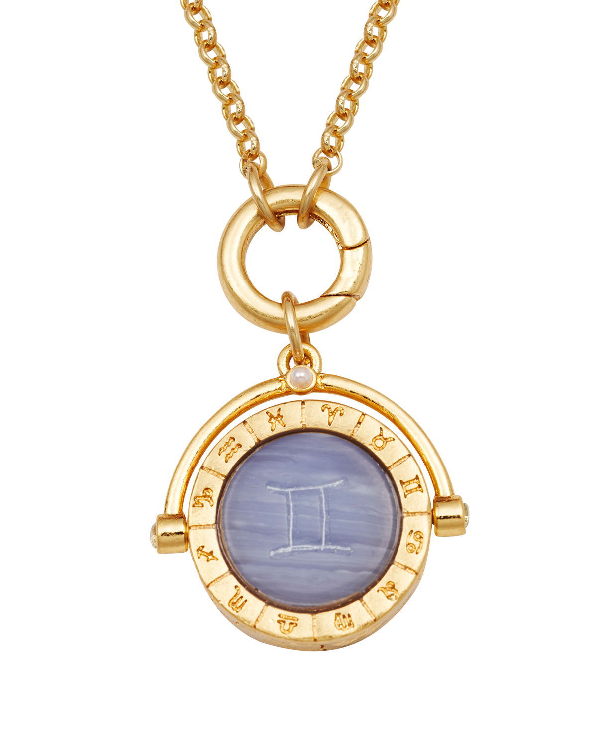 fable-england-gemini-zodiac-spinner-halskette-gold-achat image 3