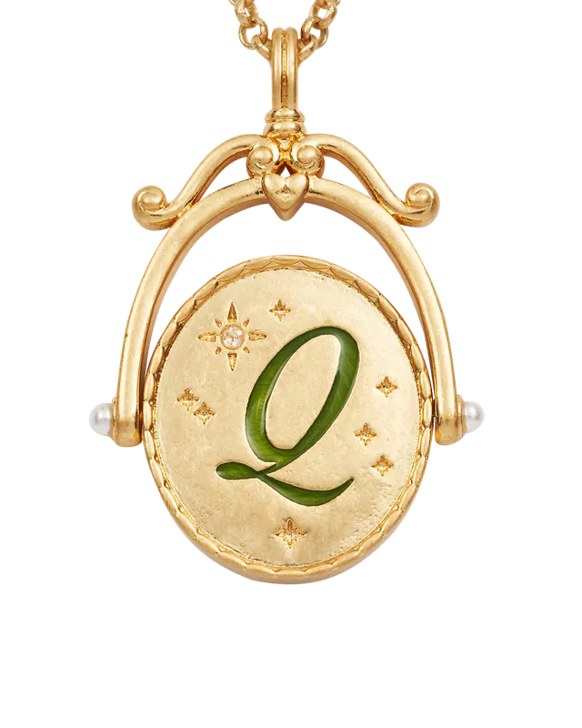fable-england-q-initial-queen-annes-lace-gold-spinner-kette image 1