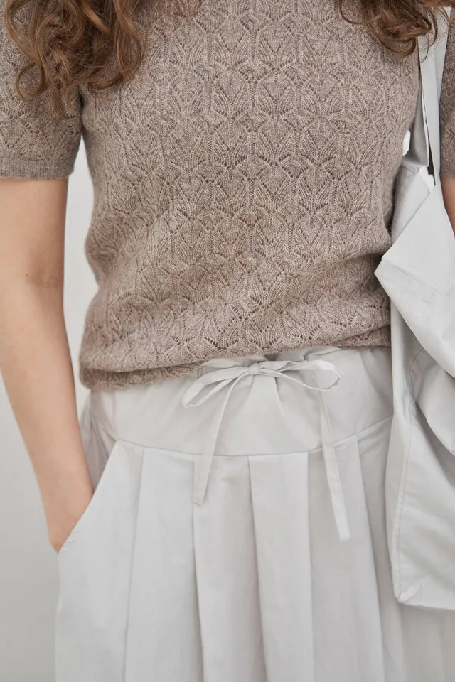 care-by-me-aja-t-shirt-kaschmirshirt-burgund-strickmuster image 1