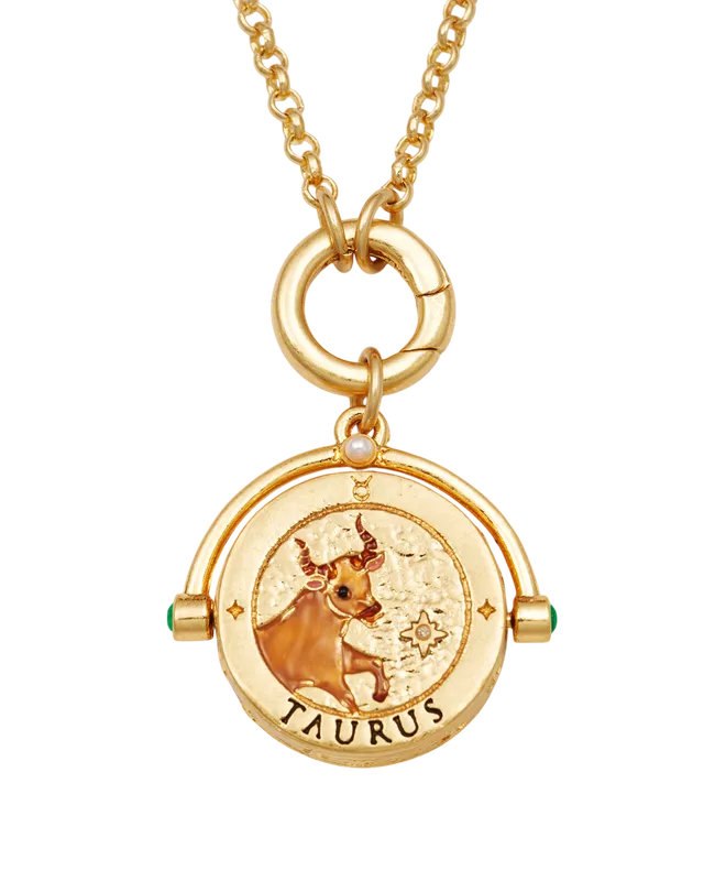 fable-england-taurus-zodiac-spinner-kette-gold-stier image 1