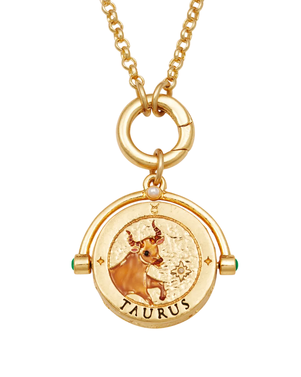 fable-england-taurus-zodiac-spinner-kette-gold-stier image 1