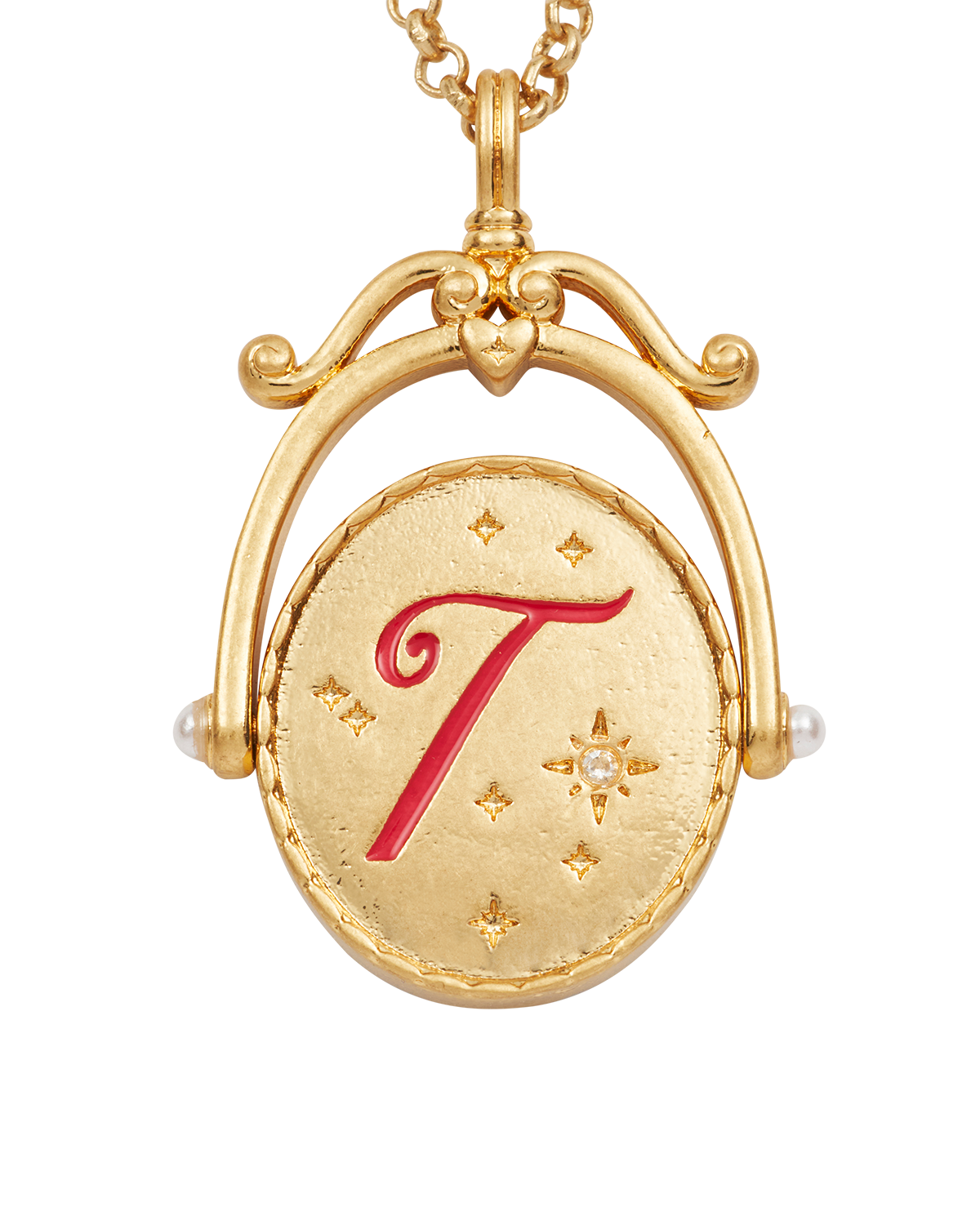 fable-england-t-initial-tulip-halskette-gold-spinner-tulpe image 1