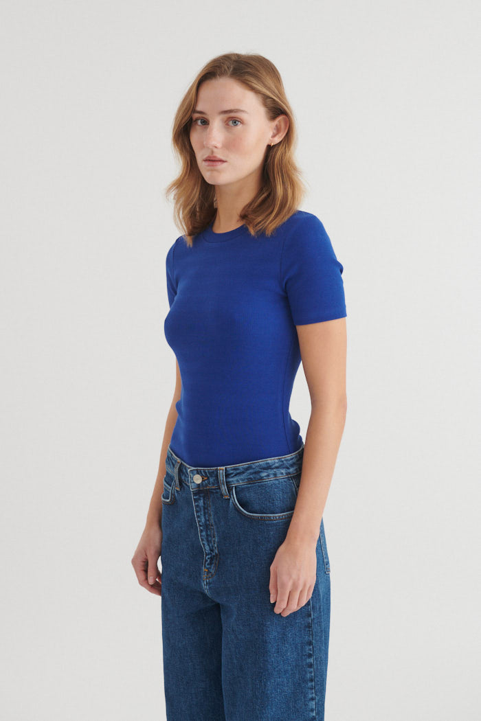 basic-apparel-ludmilla-o-neck-ba146-10-t-shirt-sodalite-blue-bio-baumwolle image 2