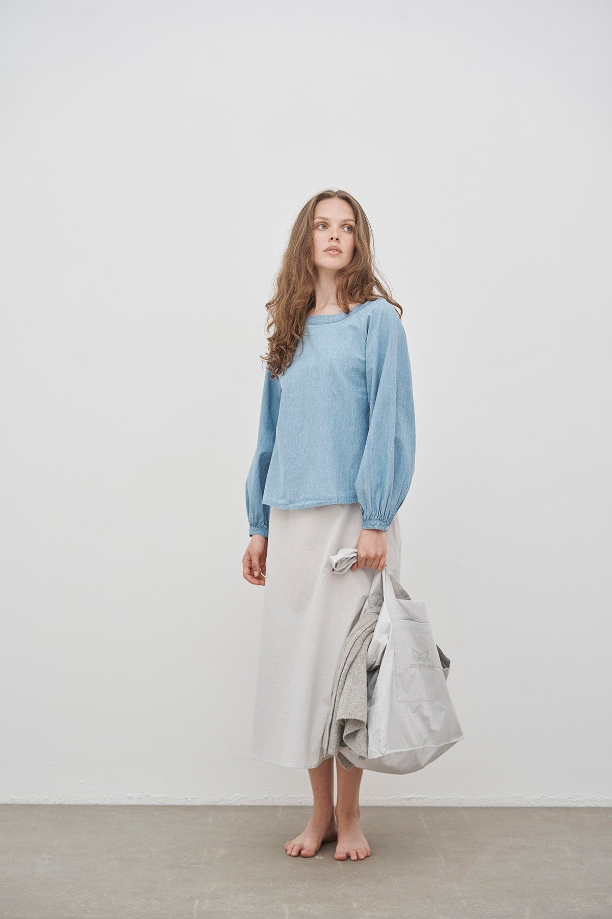 care-by-me-joy-blouse-bluse-dunkelblau-bio-denim image 1