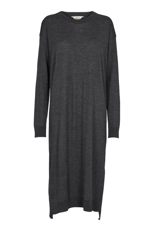 basic-apparel-vera-long-dress-midikleid-merinowolle-grau image 1