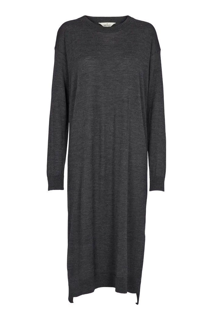 basic-apparel-vera-long-dress-midikleid-merinowolle-grau image 1