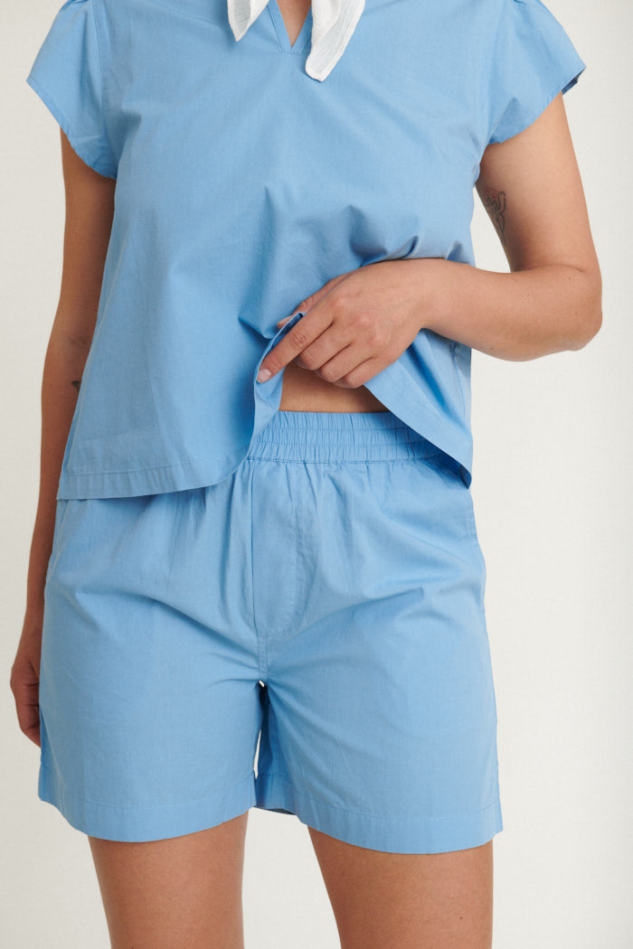 basic-apparel-silje-shorts-damen-blissful-blue-bio-baumwolle image 1