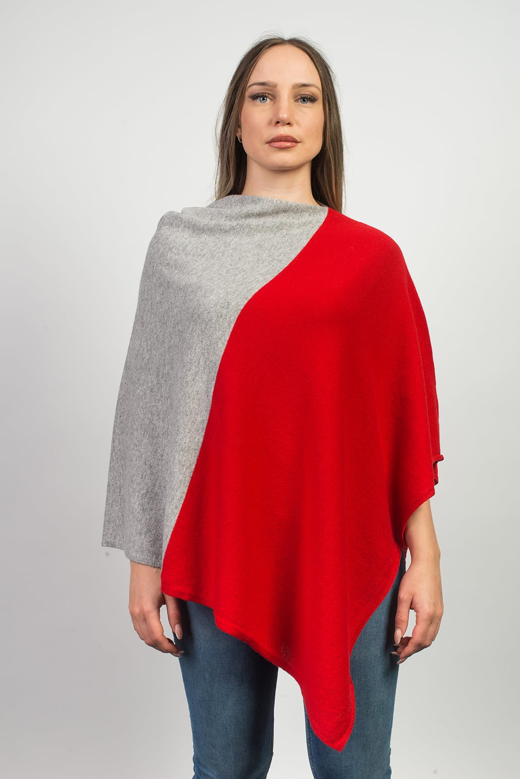 dalle-piane-poncho-bicolor-kaschmir-poncho-rot-100 image 4