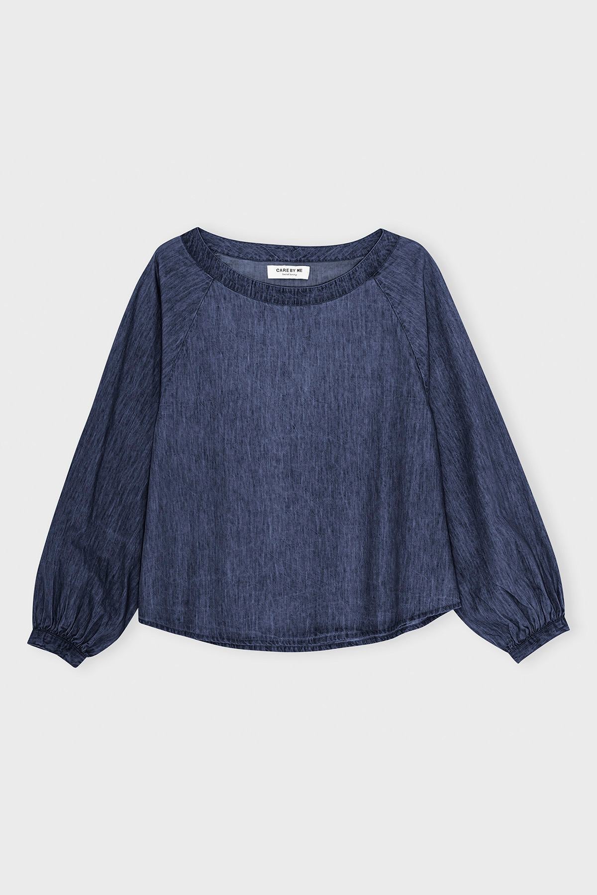 care-by-me-joy-blouse-bluse-dunkelblau-bio-denim image 3