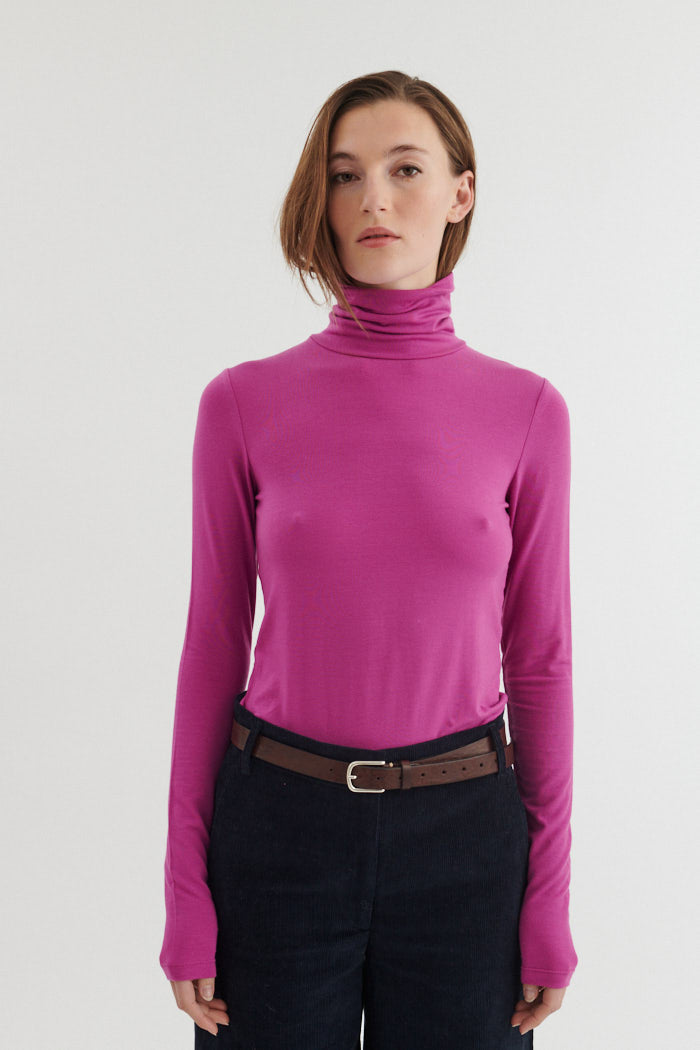 basic-apparel-joline-t-neck-rollkragenshirt-purple-orchid-tencel image 1