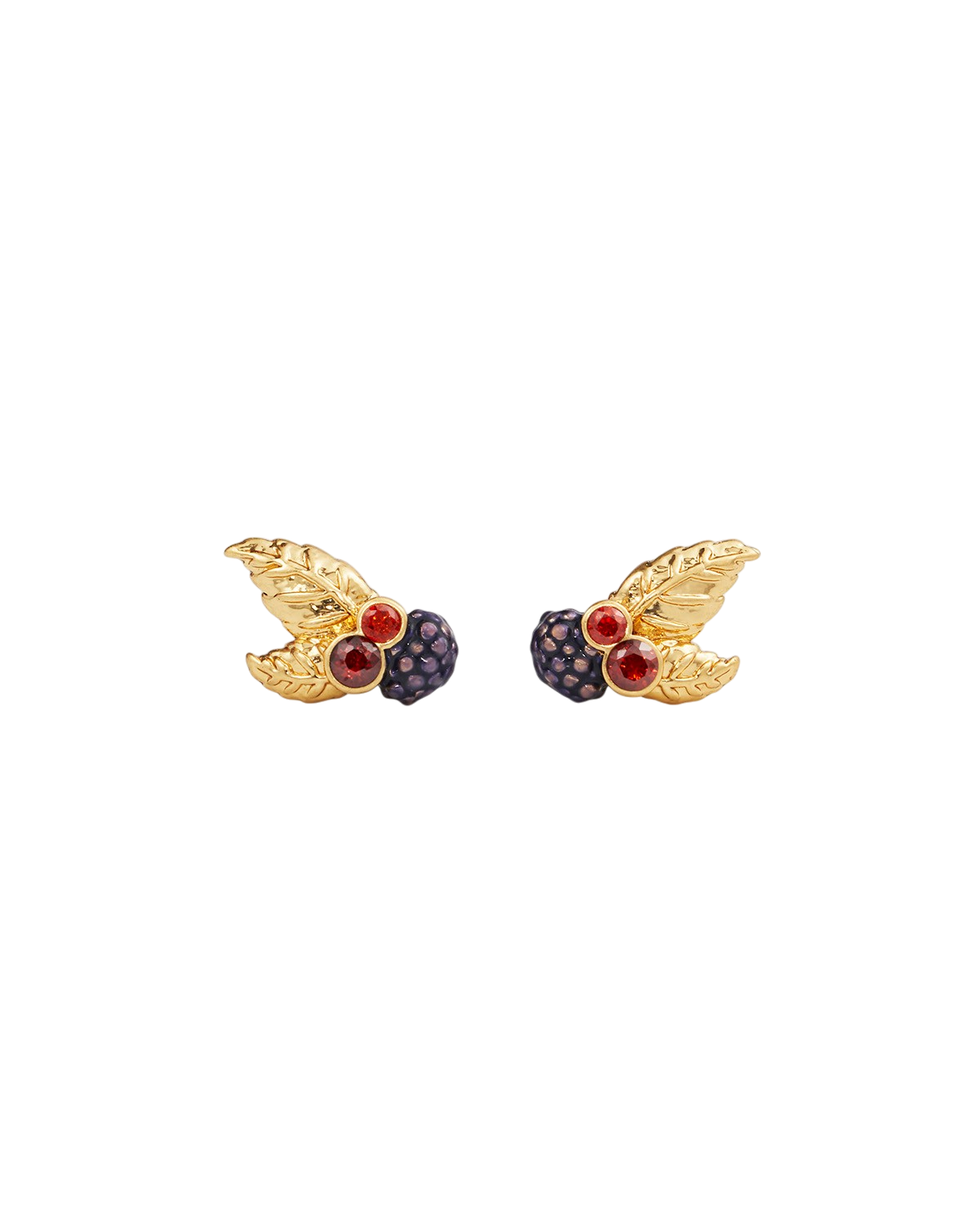 fable-england-orla-blackberry-ohrstecker-gold-granat image 1